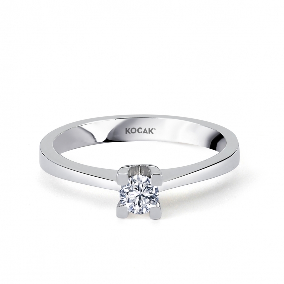 0.19 Carat EF SI Solitaire Diamond Ring