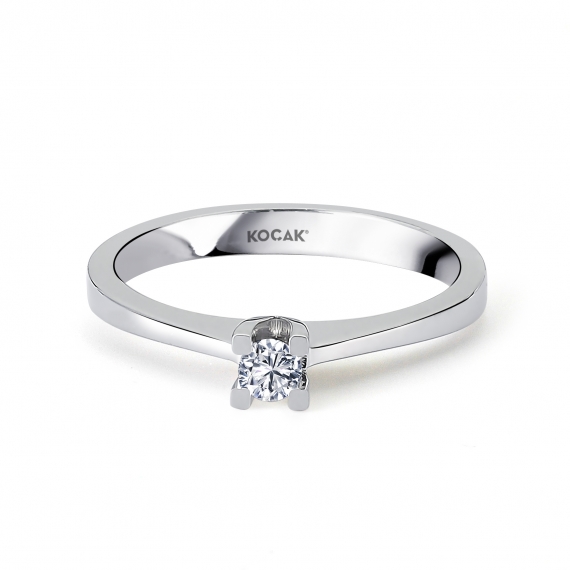 0.10 Carat EF SI Solitaire Diamond Ring