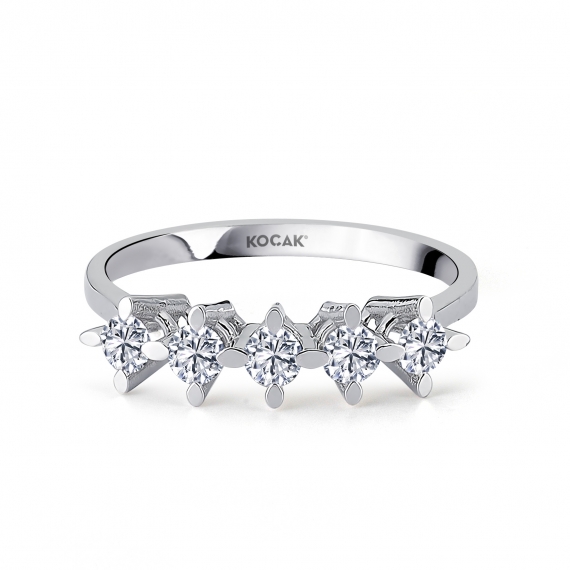 0.45 EF SI Carat Diamond Five-Stone Ring