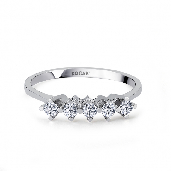 0.20 EF SI Carat Diamond Five-Stone Ring