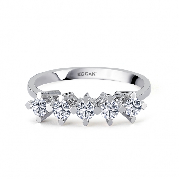 0.35 EF SI Carat Diamond Five-Stone Ring