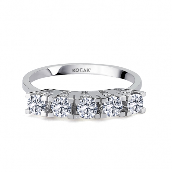 0.65 EF SI Carat Diamond Five-Stone Ring