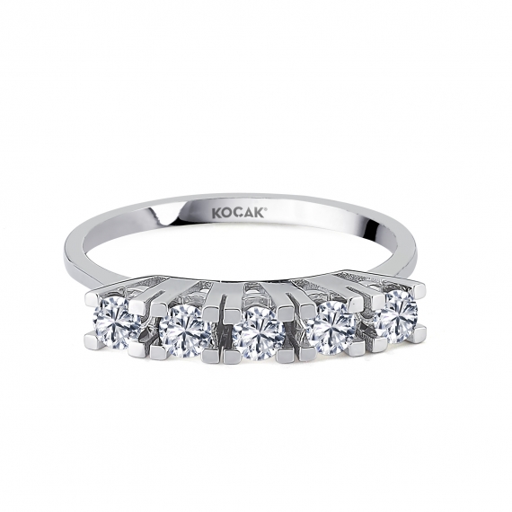 0.40 EF SI Carat Diamond Five-Stone Ring