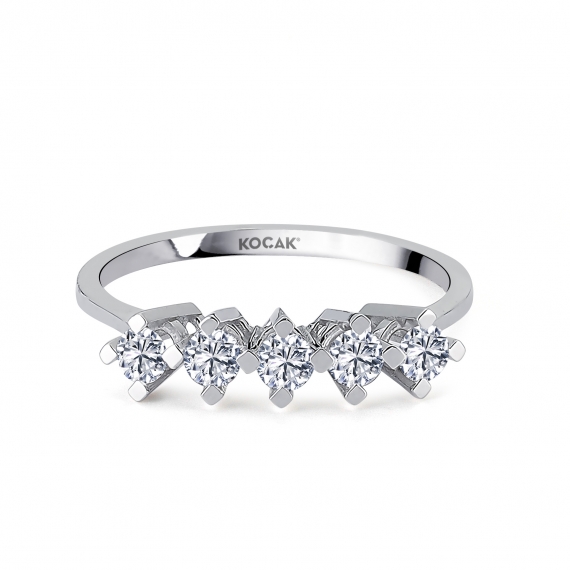 0.35 EF SI Carat Diamond Five-Stone Ring