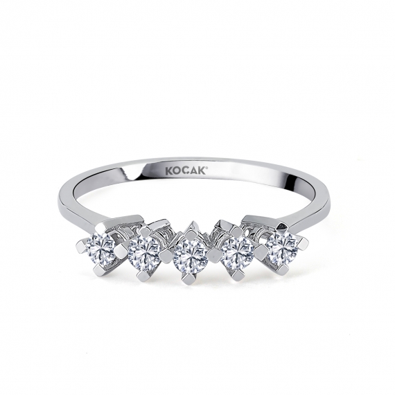 0.20 EF SI Carat Diamond Five-Stone Ring