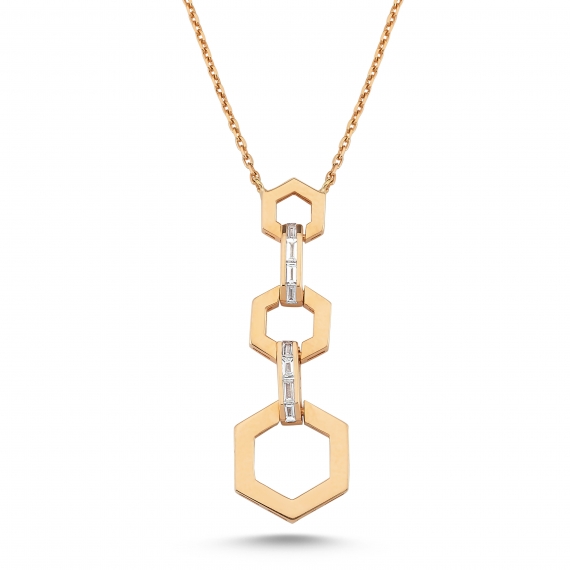 0.8 Carat Baguette Diamond Necklace
