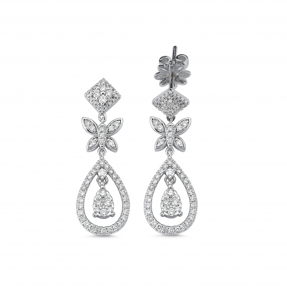 0.74 Carat Diamond Earrings
