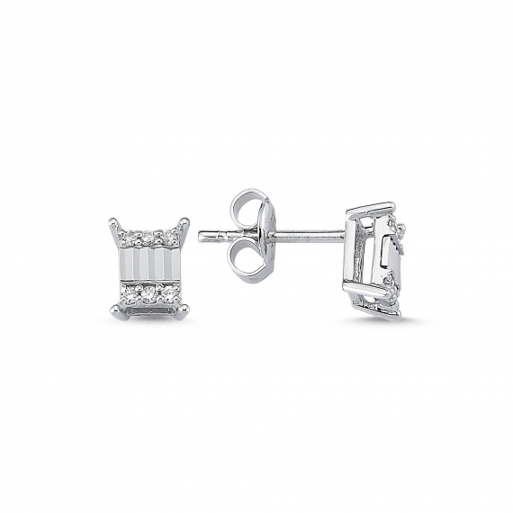 0.08 Carat Diamond Earrings