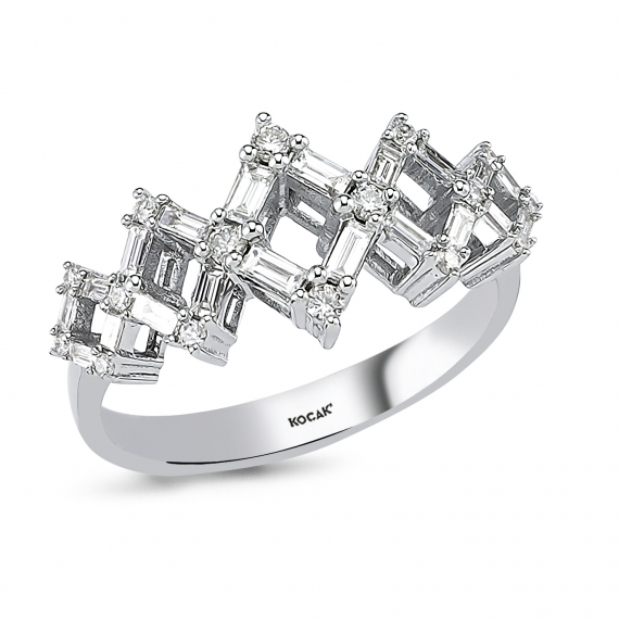 0.42 Carat Baguette Stone-set Diamond Ring