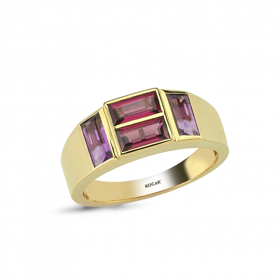 1.70 Carat Multicolor Ring