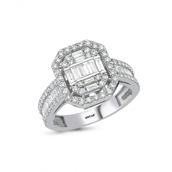 1.14 Carat Baguette Stone-set Diamond Ring