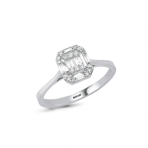 0.19 Carat Baguette Diamond Ring