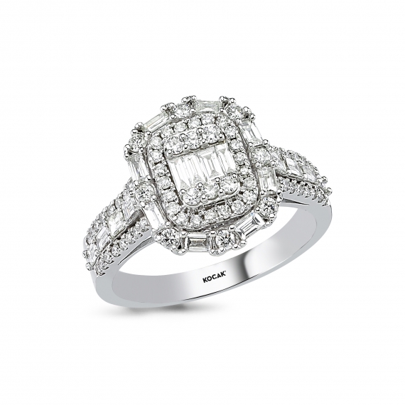1.21 Carat Baguette Stone-set Diamond Ring