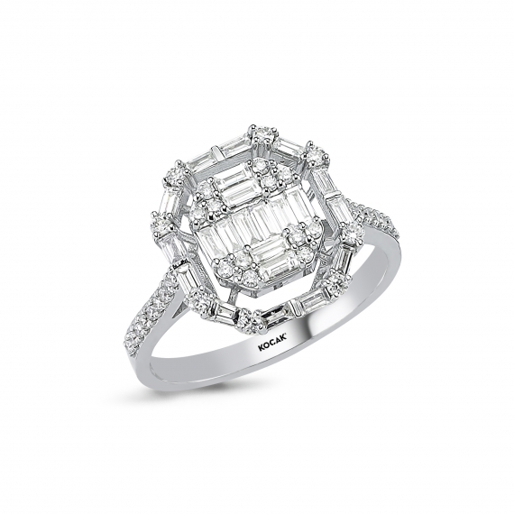0.64 Kara Baguette Stone-set Diamond Ring