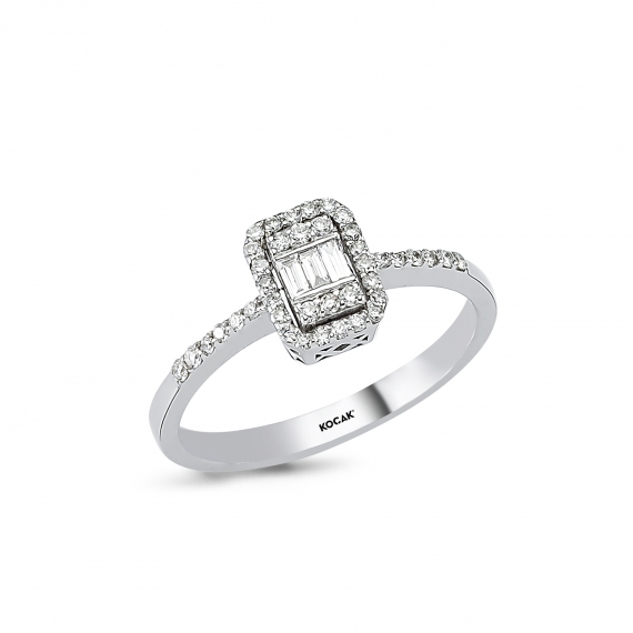 0.26 Carat Baguette Stone-set Diamond Ring