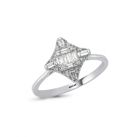 0.28 Carat Baguette Stone-set Diamond Ring