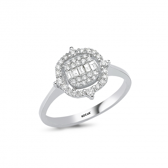 0.36 Carat Baguette Stone-set Diamond Ring