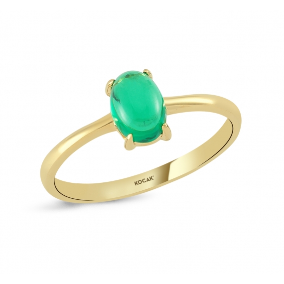 14 K Colored Stone-set Gold Ring