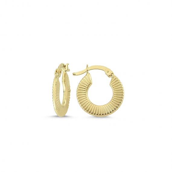 14 K Hoop Gold Earrings