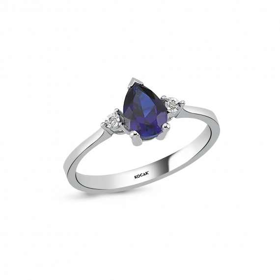 0.75 Carat Sapphire Diamond Ring