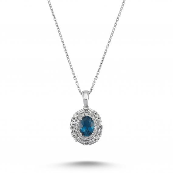 1.04 Carat Londra Blue Diamond Necklace