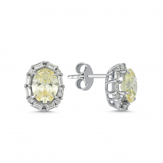 4.50 Carat Colored Diamond Earrings