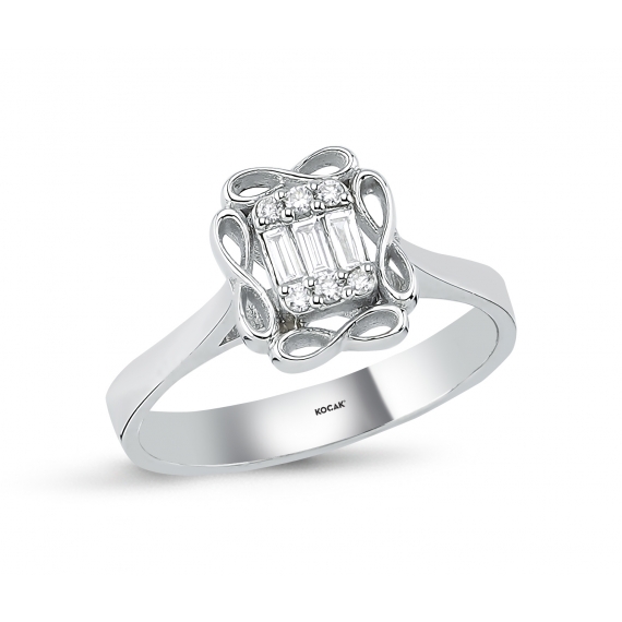 0.16 Carat Baguette Diamond Ring