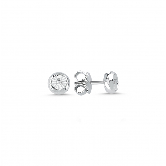 0.01 Carat Diamond Solitaire Earrings