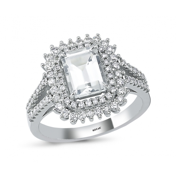 2.61 White Sapphire Diamond Ring