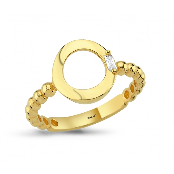 14 K Baguette Stone-set Yellow Gold Ring