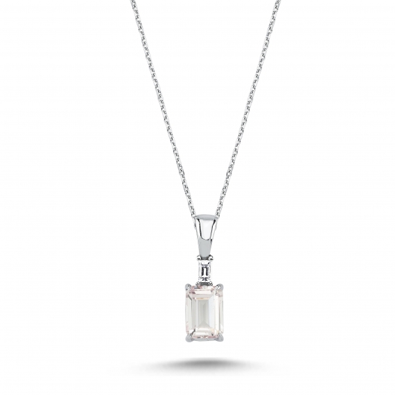 1.42 Carat PadParadscha Diamond Necklace