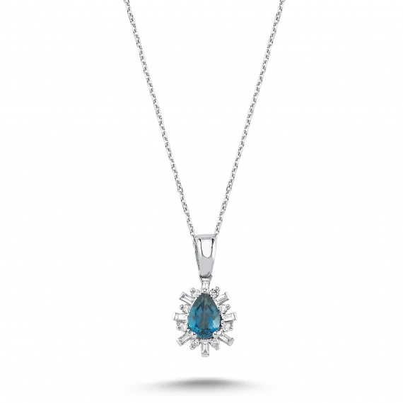 0.62 Carat Londra Blue Diamond Necklace