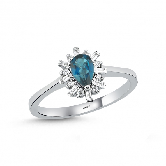 0.69 Carat Londra Blue Diamond Ring