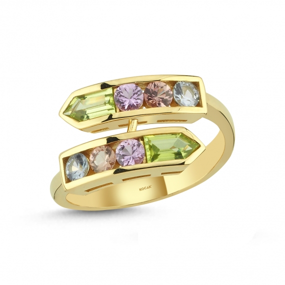 1.33 Carat Colored Stone-set Ring