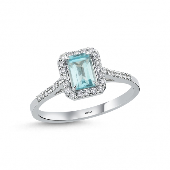 1.32 Carat Sky Blue Diamond Ring