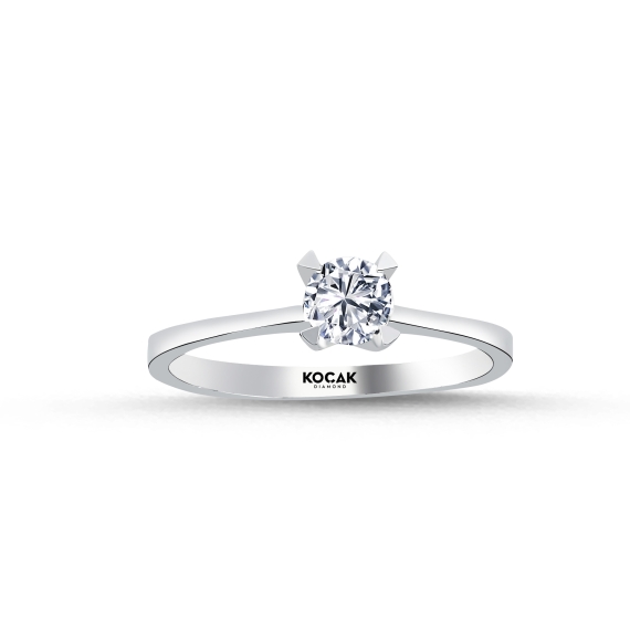 0.39 Carat EF SI Solitaire Diamond Ring