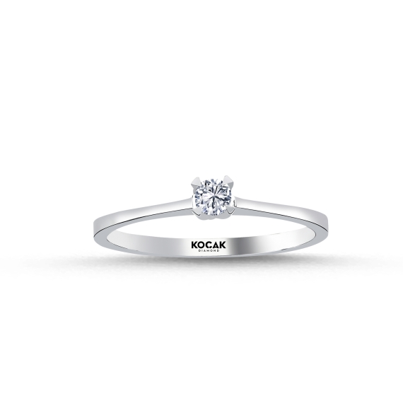 0.09 Carat EF SI Solitaire Diamond Ring