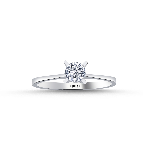 0.39 Carat EF SI Solitaire Diamond Ring