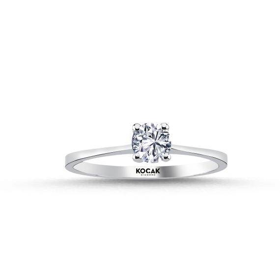 0.40 Carat EF SI Solitaire Diamond Ring