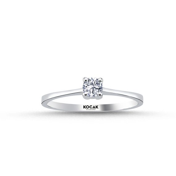 0.19 Carat EF SI Solitaire Diamond Ring