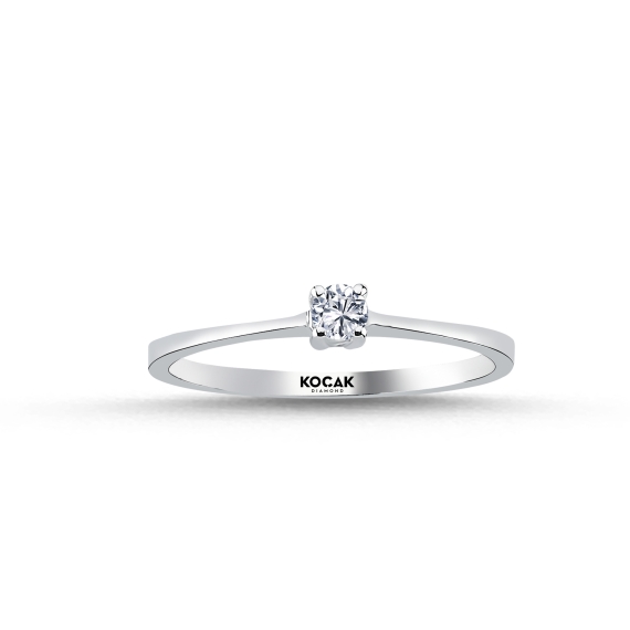 0.09 Carat EF SI Solitaire Diamond Ring