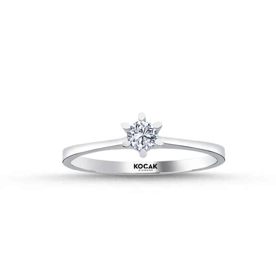 0.15 Carat EF SI Solitaire Diamond Ring