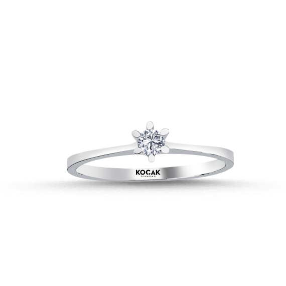 0.09 Carat EF SI Solitaire Diamond Ring