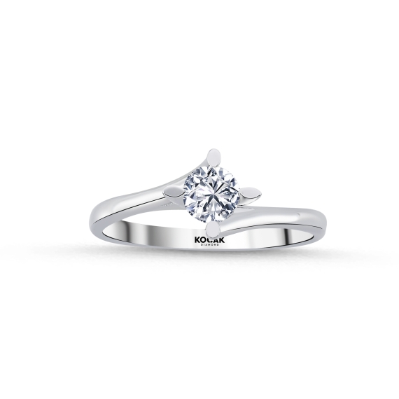 0.40 Carat EF SI Solitaire Diamond Ring