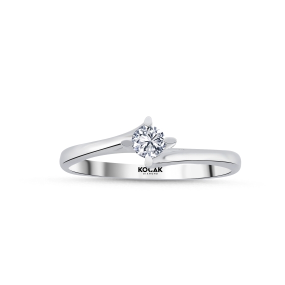 0.09 Carat EF SI Solitaire Diamond Ring