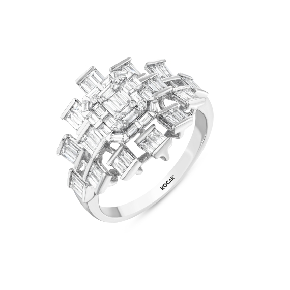 1.06 Carat Baguette Stone-set Diamond Ring