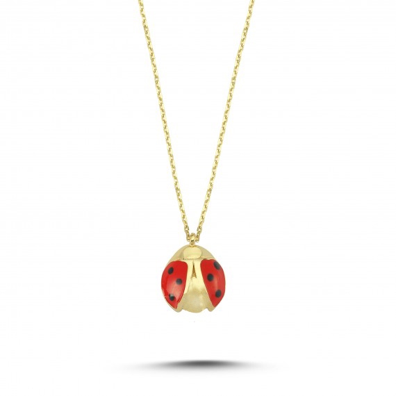14 K Charm Beetle Kids' Gold Necklace